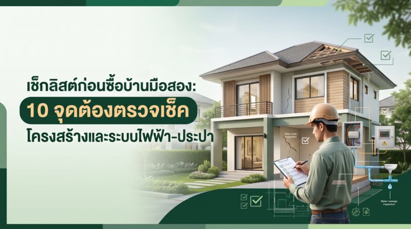 ตรวจรับบ้านมือสอง เช็กลิสต์ซื้อบ้านมือสอง Speedy Property